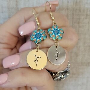 DMB FIREDANCER TURKISH FLOWER CHARM EARRINGS
